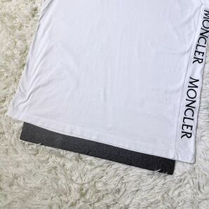希少!XLサイズ/MONCLER モンクレール マグリア Tシャツ サイドロゴ 刺繍 クルーネック 半袖 19ss エンブロイダリー メンズ 大きいサイズ 白の画像3