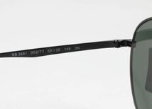 Ray-Ban レイバン RB3681-002/71 サングラス ブラック グリーン クラシック g-15 ボストン 丸メガネ ラウンドメタル系 00271 ケース茶_画像7