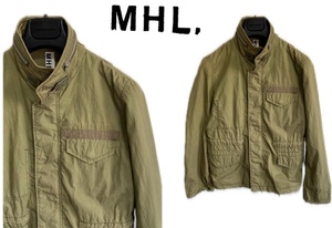 定価35,700円MHL.×ALPHA INDUSTRIES/MARGARET HOWELL マーガレットハウエル 製品洗いコットン M65 ミリタリージャケット