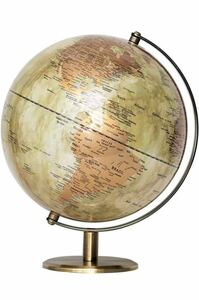 [ new goods unused ]10 -inch marble style design globe antique bronze plating stand 