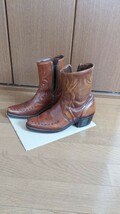 25.5cm 希少 美品 本革 ウエスタンブーツ サイドジップ 7.5D 70s TALONジップ 70年代 アメリカ製　GOAST BOOTS 絶版 ヴィンテージ_画像2