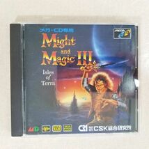 当時物 MEGA-CD マイト・アンド・マジックⅢ 3 帯 マップ付き Might and Magic Ⅲ Isles of Terra CSK総合研究所 メガ・CD メガCD(NKP)_画像3