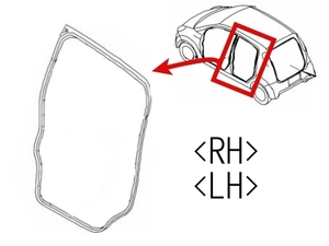 ★スバル純正新品★R2 ウェザーストリップ ドアサイド フランジ リア用 左右セット リフレッシュ