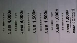 最新 西松屋チェーン 株主優待カード 13,000円分((4,000+1,500+1,000円)×2) 有効期限2024年11月14日 ゆうパケットポストmini送料無料