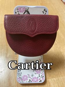 Cartier コインケース ボルドー系