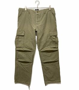 00s OLD STUSSY カーゴパンツ ミリタリーグリーン　W34 コットン100% 90s ステューシー m65 m51