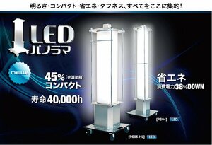 LEDパノラマ投光器 PS04 led作業灯移動式　工場 工事現場 長谷川製作所 照明360° 内装 建築 土木 道路 現状品※検索用PS04 PS04B PS05-HL