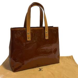 A70 063　美品【LOUIS VUITTON】ルイヴィトン モノグラム ヴェルニ リードPM レディース ハンドバッグ ブロンズ M91146【中古】