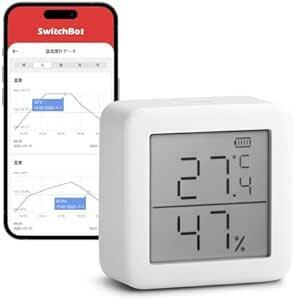 【Works with Alexa認定】SwitchBot 温湿度計 デジタル スマート家電 高精度 スイス製センサー スマホで温