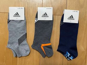 【未使用品】adidas スニーカーソックス 3足セット 26-28cm