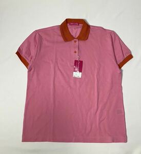 (未使用 レディース) PARADISEKISS // 半袖 ゴルフ ウェア ポロシャツ (ピンク系) サイズ 11 (L・日本製)