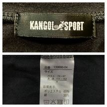 (未使用 レディース) KANGOL SPORT カンゴール // 半袖 ボーロゴプリント 重ね着風 チュニック (黒) サイズ M_画像7
