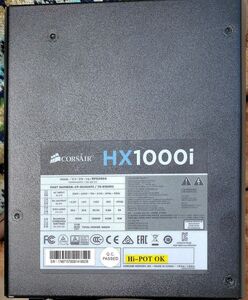 【中古】CORSAIR CP-9020074-JP［HX1000i 1000W］80PLUS PLATINUM 高効率電源ユニット