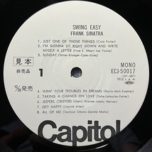 Frank Sinatra / Swing Easy! And Songs For Young Lovers フランク・シナトラ傑作集 [Capitol Records ECJ-50017] 国内盤 希少 見本盤 _画像4