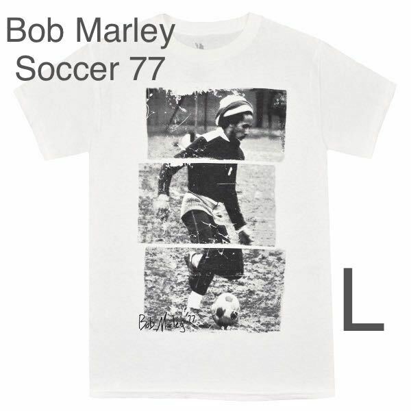 Bob Marley Soccer 77 T-Shirt Zion Rootswear White ボブマーリー サッカー Tシャツ 