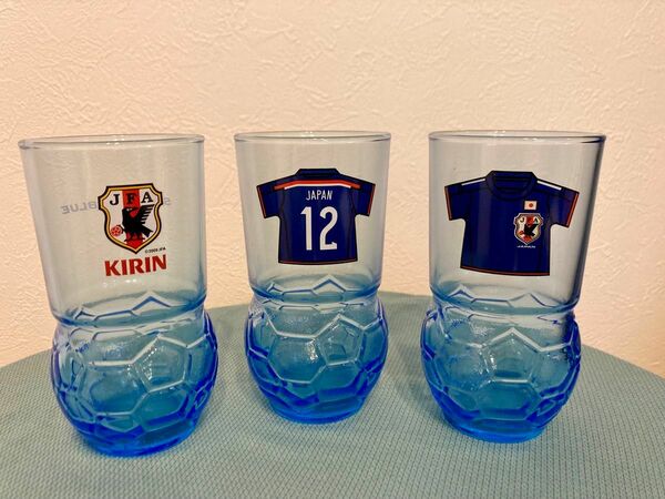 非売品 キリンビバレッジ サッカー日本代表応援 青ティグラス3個セット
