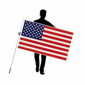 Difounmas 国旗セット アメリカ 国旗 星条旗 旗棒 伸縮式 アメリカン雑貨 フラッグサイズ 90×150cm 伸縮旗ポー