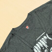 2405022 Hanes ヘインズ Jeep ジープ ヴィンテージ オフロード グリル デザイン 車 ダメージプリントTシャツ L 杢灰色 白 RN15763 CA00153_画像5