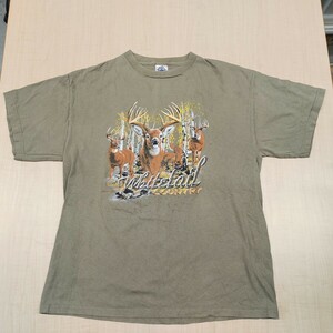 2405033 DELTA PRO WEIGHT デルタ Whitetail COUNTRY 鹿ビッグプリント 半袖Tシャツ シカ L Steven Michael Gardner