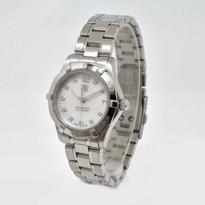 * sendai * pawnshop * TAG Heuer Aquaracer WAF1312 10P diamond white shell quarts * wristwatch TAG Heuer man and woman use boys 