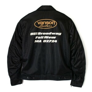 VANSON バンソン メッシュカバーオールジャケット BK/IV L