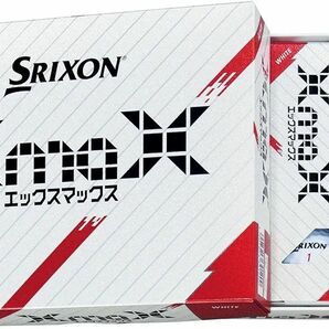 ダンロップ　スリクソン　エックスマックス　ゴルフボール　１ダース(１２個)　ホワイト　日本正規品（２０２４年モデル)