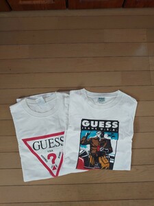 90s GUESS USA производства редкость футболка 2 шт. комплект продажа 