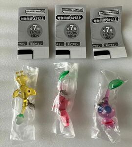 ピクミンめじるしアクセサリー　3個セットまとめ売り　黄ピクミン　赤ピクミン　羽ピクミン　バンダイ　BANDAI PIKMIN 