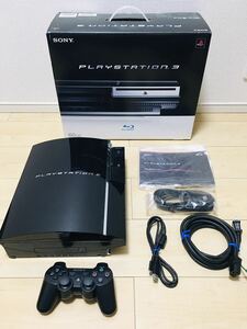 【PS3 初期型】PlayStation3 CECH-A00 60GB 封印シールあり プレステ3 黒 HDDあり 厚型 SONY 箱付き 動作未確認 PS1,2 プレステ ゲーム機 