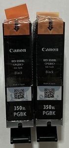  Canon original ink 350XL PGBK unused 2 piece set 
