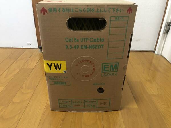 日本製線 UTP 0.5-4P Cat5e NSEDT UTPケーブル 300ｍ (YW) 新品 送料無料