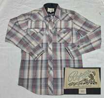 Made in USA ROPER western shirt 長袖シャツ ウエスタンシャツ 表記サイズM チェック スナップボタン_画像1