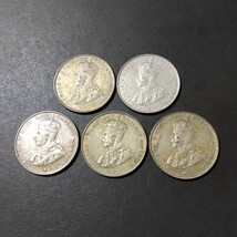 イギリス領海峡植民地 ハーフダラー(50セント)銀貨5枚_画像4