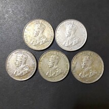 イギリス領海峡植民地 ハーフダラー(50セント)銀貨5枚_画像3