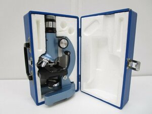 [即日発送] Carton　カートン光学　顕微鏡　ZM　900×　生物顕微鏡　ブルー　ケース付き　光学機器　観察　研究　現状品　371