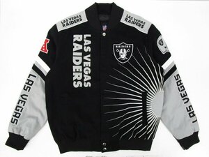 [即日発送]★タグ付★ G-III LAS VEGAS RAIDERS ラスベガスレイダース NFL バーシティジャケット スタジャン コーデュロイ XL ブラック 371