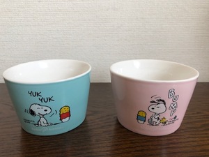 ☆USED【サーティワンアイスクリーム Baskin Robbins】スヌーピー SNOOPY*アイスクリームカップ*２個☆