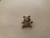 ☆USED【スワロフスキー ジュエリー SWAROVSKI JEWELER'S collection】ピンブローチ ピンバッチ*くま テディベア☆_画像1