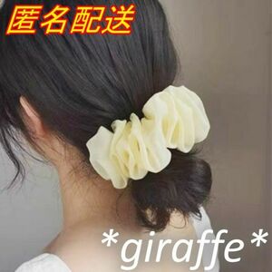 E373 匿名配送 バレッタ シフォン ホワイト 髪留め ヘアアクセサリー ヘアクリップ ハーフアップ まとめ髪 上品 清楚 シンプル