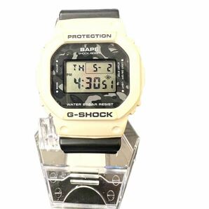 ★中古★稼働品★1円〜CASIO G-SHOCK × A BATHING APE (アベイシングエイプ) 腕時計 コラボ DW-5600VT ブラック ホワイト 黒×白の画像1