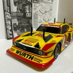 タミヤ　TT-02Dドリフトスペック　シャーシキット1/10スケールDRIFT FORDフォードザクスピードGr.5ウルト　オプションパーツ多数