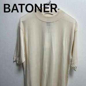 BATONER バトナー　無地サマーニット　サイズ3　アイボリー　メンズトップス