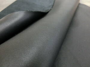 Y36【特価】黒　トルコ革ウイグナー社印無し　スムース　しっとりソフト　1,2~1,4ミリ　最長部約78×55㎝　革小物レザークラフト　靴材料