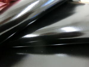 Z28　黒　ソフトガラス　エナメルの様な光沢有り　1,2~1,3ミリ　最長部74×45㎝　革小物レザークラフト　初心者お試し　練習材料