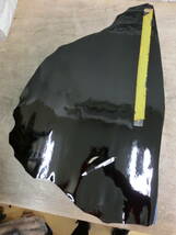 Y23　黒　エナメル　床面も黒タイプ　１，２～１，４ミリ　最長部約87×57㎝　革小物レザークラフト材料　靴材料　修理　リペア材料_画像2