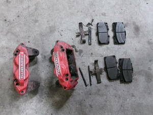  Subaru 4POT red front caliper left right set rust Junk 