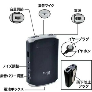 ハウリング 防止 ノイズカット 軽量 わずか26g 集音器 8段階 ボリュームの画像4