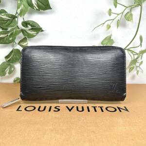 1円 ルイヴィトン LOUIS VUITTON エピ ジッピー ラウンドファスナー 長財布 シリアル CA3059 ブラック ノワール 黒 男女兼用 M61857