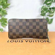 1円 ルイヴィトン LOUIS VUITTON ダミエ 長財布 ジッピー ラウンドファスナー N41661 シリアルナンバー CA3112 男女兼用_画像2