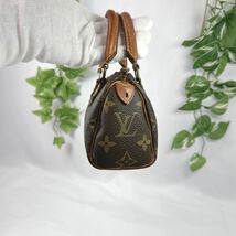 1円 LOUIS VUITTON ルイヴィトン モノグラム ミニスピーディ ハンドバッグ ショルダー M41534 正規布タグ_画像5